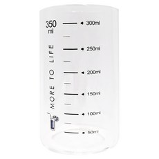 簡約玻璃量杯350ml 烘焙量具 精準測量 透明刻度 耐熱玻璃, 1入