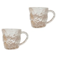 沐慕家居 冰霧玻璃杯 直徑10cm 高9cm 340ml, 透明, 2個
