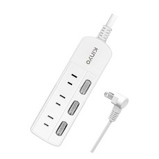 Kinyo 3開3插延長線 2孔 CG233-6 6尺, 1.8m, 白色, 1個