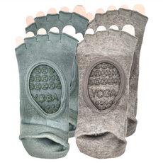 NICOFUN 愛定做 露腳趾腳背防滑瑜伽襪 女襪 FYK24YOGA03 42g 2雙