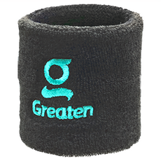 Greaten 極騰 棉質吸汗護腕 手腕防護 透氣柔軟, 均碼, 黑色, 1雙