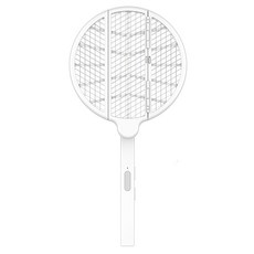 ANTIAN 2合1多功能充電式可折疊電蚊拍/隨身露營滅蚊拍/自動誘蚊滅蚊燈/捕蚊器, 白色