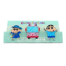 Miravivi 蠟筆小新造型夾3件組 可愛造型 兒童收納整理好幫手, 1組, 幼兒園