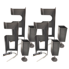 葉子小舖 吹風機置物架 太空鋁材質, 槍灰色, 4個