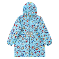 愛北鼻 親子同款加厚防水雨衣 加厚材質 多尺寸可選 兒童雨衣, 藍底奧特曼, S(78-100cm)