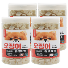 by DOG 汪洽普 狗狗凍乾零食, 香濃魷魚, SQUID TREATS 50g, 4罐