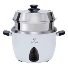 BUFFALO 牛頭牌 15人份新厲害電鍋 附蒸層 白色, TC-28BW