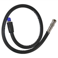 AQUATEC 潛水高壓管, 80公分(31.5英吋), 橡膠材質, HP-300-80-M, 黑色