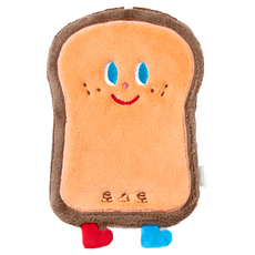 半島良品 食物造型珊瑚絨擦手巾, 吐司, 1個