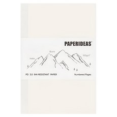 PAPERIDEAS A5裸背筆記本 方格 188頁, 素面, 1本