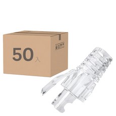 Neon 台灣霓虹 網路水晶頭環保保護套，6.5mm孔徑，50入, 27mm, 透明色, 1組