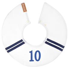 Roaze 柔仕 純真系列 日系圍兜, 360度皆可使用, 兩段式調整脖圍, 10號球員 白, 1件