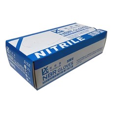 御廚靈 NBR 耐用薄手套 加厚型 100支, 藍, XL, 1盒
