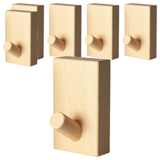 北歐風實木掛勾 LV98-2 櫸木, 6個