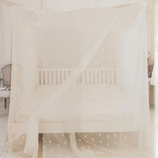 C.G.&C. S.M.C. 凱蕾絲帝 堅固耐用針織蚊帳 開單門 台灣製造, 米白色, 5尺(150 x 180 x 180cm)