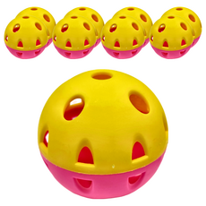 Canary 山田 洞洞太空球 8.2cm 適用於貓咪、小型犬 抗菌耐衝擊材質, 顏色隨機, 1桶