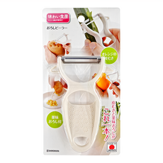 SHIMOMURA 下村工業 AJIWAI 多功能蔬菜磨碎削皮器, 1個, 白色