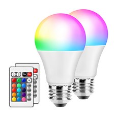 AHOYE 可遙控調色調光LED智慧燈泡10W, RGB（變色）, 2個