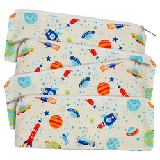 Semoms 防水餐具收納袋 太空火箭款 22x8公分, 4個