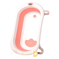 兒童折疊浴盆 1807, 粉色, 1個