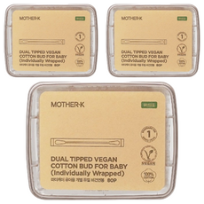 MOTHER-K 嬰幼兒雙頭棉花棒 (獨立包裝), 80支, 3盒
