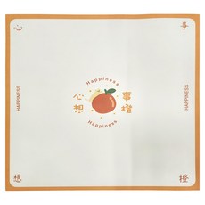 科技皮革廚房瀝水墊 防滑橡膠墊底, 心想事橙, 1個