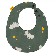 Runny yolk. 朗尼幼克 純棉口水巾, 墨綠色, 1個