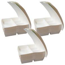 MIKA HOUSE 橘之屋 紙餐盒 一體小 10入 食品級用紙 冷熱食物皆可裝 16.3x10x3cm, 3組