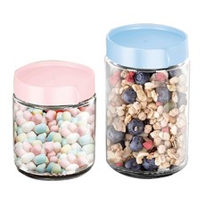 Delicious 咪兔 多功能玻璃儲物罐套裝，600ml+400ml, 1組