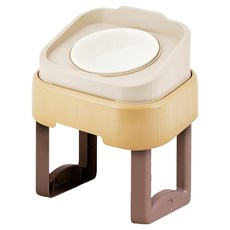 Pets Family 寵物架高陶瓷碗2件, 1套, 米色