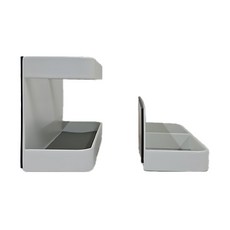 山崎磁吸分離式傘架, ABS樹脂材質, 上支架(18.8 × 5 × 5cm) + 下支架(18.8 × 5 × 8cm), 白色, 1個