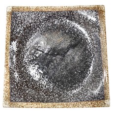 9吋角皿 日本製, 雪天目, 1個, XL11073-17