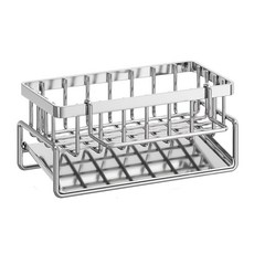 ONE HOUSE 悅川不鏽鋼排水瀝水架 帶桿, 1層, 1個, 201不鏽鋼原色