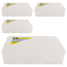 KEYWAY 聯府 看的見14格收納盒, 4個, 透明色