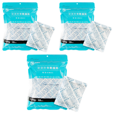 aibo 吸濕除霉乾燥劑 夾鍊袋裝 台灣製 10包/袋 1.2kg, 3袋
