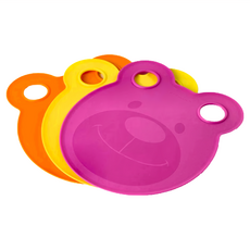 Architec 兒童小熊造型砧板 Set 3個 美國製造 20cmx20cmx0.3m, 桃紅+黃+橘, 1組