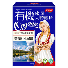 HomeBrown 紅布朗 有機冰河大燕麥片, 1.8kg, 1盒