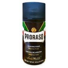 PRORASO 藍標 刮鬍泡 舒緩防護 含蘆薈維生素E 深層保濕滋潤, 300ml, 1罐
