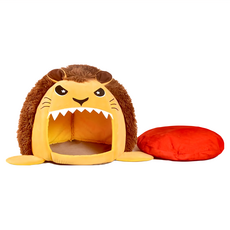 捷華 寵物窩 短絨毛+PP棉, 獅子, 1個