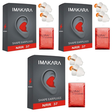 AHOYE 完美隔音降噪矽膠耳塞 柔軟舒適 可重複使用 附收納盒, 1入, 3包