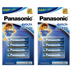 Panasonic 國際牌 Evolta 鈦元素鹼性電池 4號, 4顆, 2組