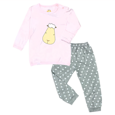 baa baa sheepz 抱抱羊長袖襯衫長褲居家睡衣套裝 - 竹纖維