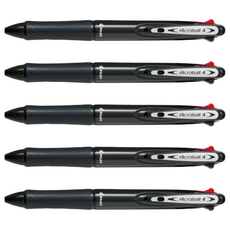 PILOT 百樂 0.7 四色輕油筆 BKAB45F-BK-BG, 黑, 5支