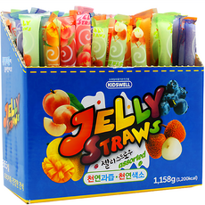 KIDSWELL JELLY STRAWS 60個裝, 1.158kg, 1盒