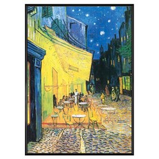 菠蘿選畫所 梵谷 夜晚的咖啡館露台II AVAR4608B, 黑色