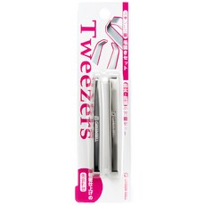 GREEN BELL 綠鐘 不鏽鋼平式細寬口毛拔 Set 2支, 鈍刃寬&細口安全設計, 人體工學設計, 輕巧省力好握拿, 適用於全身或局部之肌膚細毛修除, 1組