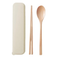 Life shop 日式麥稈盒裝 荷木長勺組 輕巧耐用 方便攜帶, 荷木 素色, 長勺, 1組