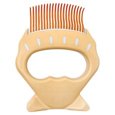 Philocomb 寵物貝殼梳/除毛梳 E3 加長梳頭 適用於長毛貓咪/狗狗/兔子, 橘色, 1個