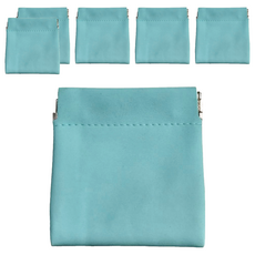 彈力收納包 Set 6個, PU材質, 自動封口, 穩固耐用, 天青藍, 7.5cm x 8cm