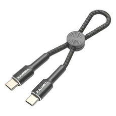 POLYWELL 寶利威爾 Type-C To Type-C 極短收納PD快充線適合行動電源, 12cm, PW15-W45-A364, 1條